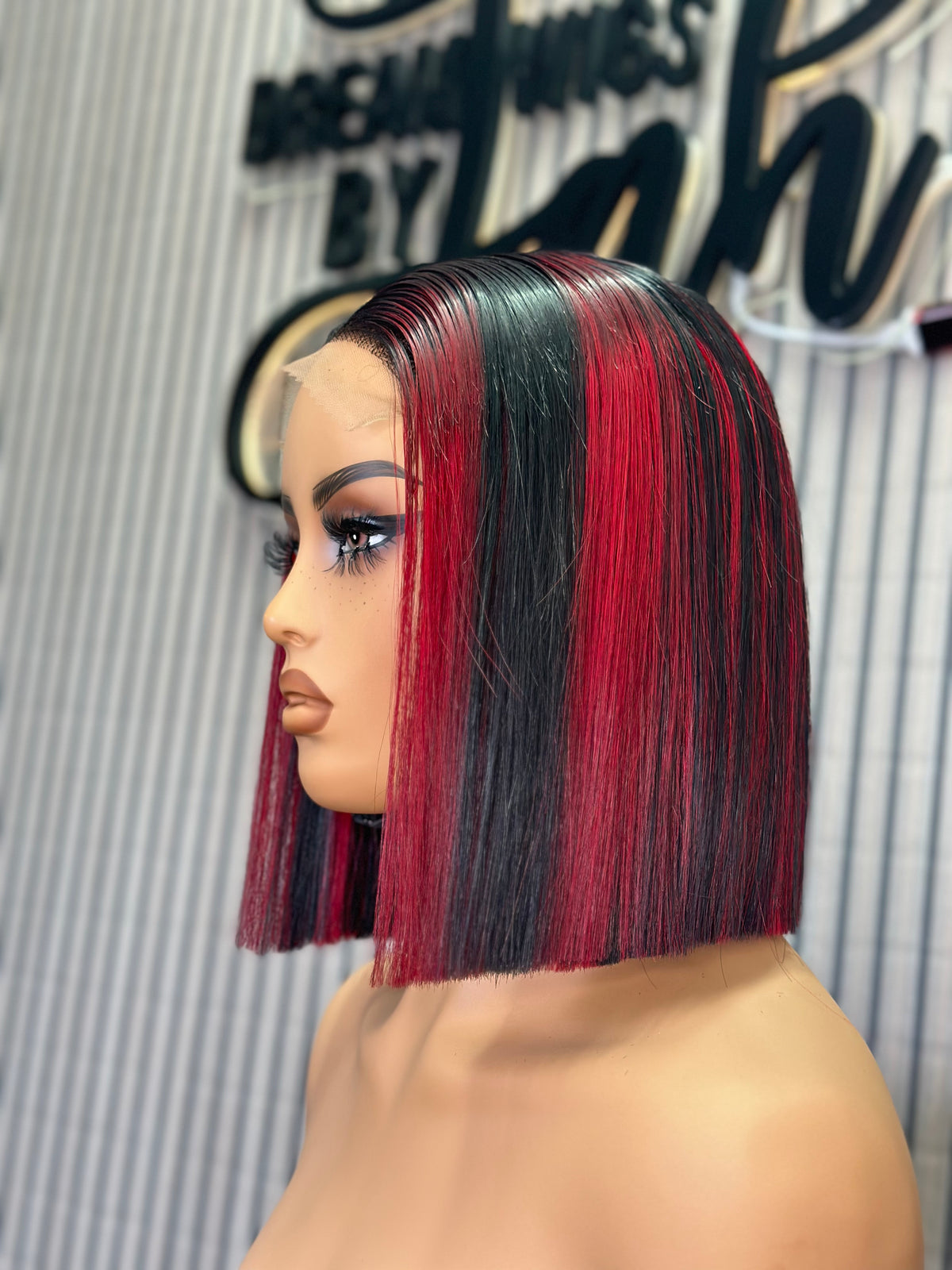 Redish raw wig